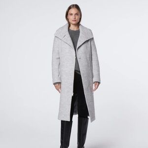 Women's Asymmetrical Zip Wool-Blend Coat Small